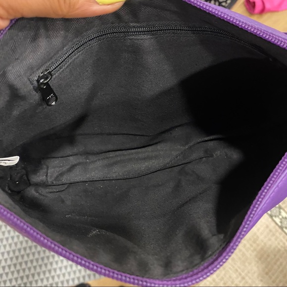 Vintage Genuine Leather Purple Clutch Handbag - Picture 9 of 11